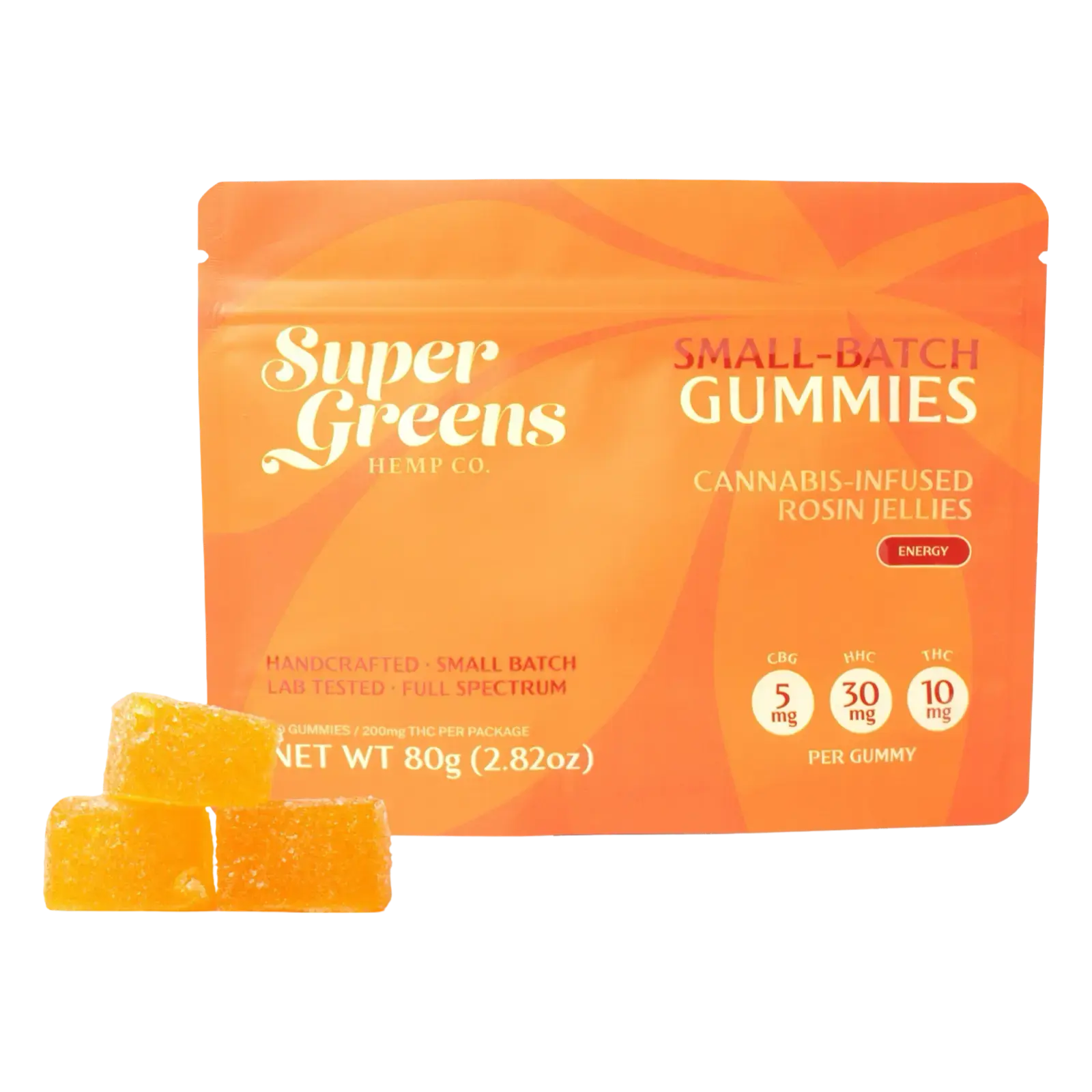 200mg Rosin Gummies (20ct) | 10mg Energy Gummies | Super Greens - Image 2