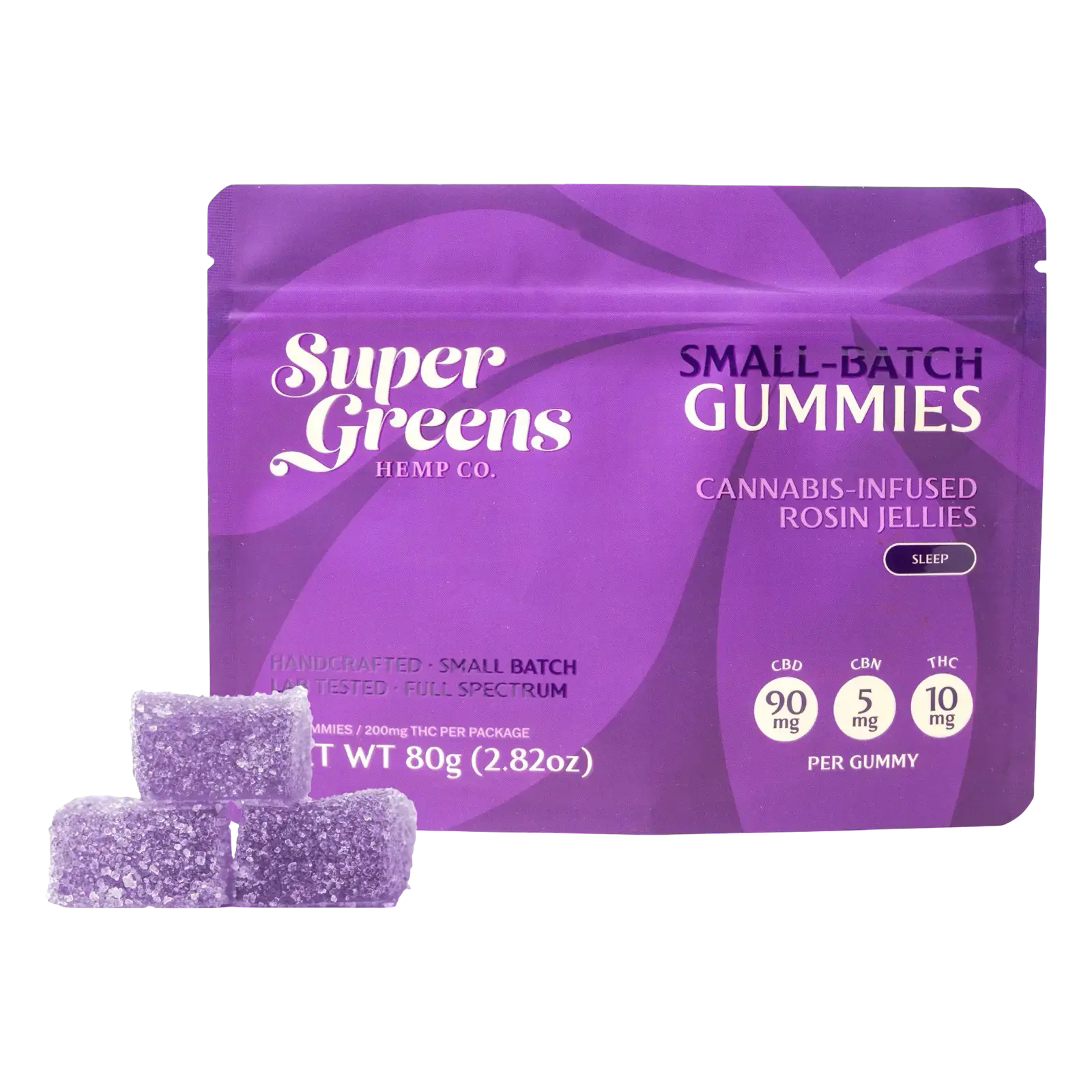 200mg Rosin Gummies (20ct) | 10mg Sleep Gummies | Super Greens - Image 2