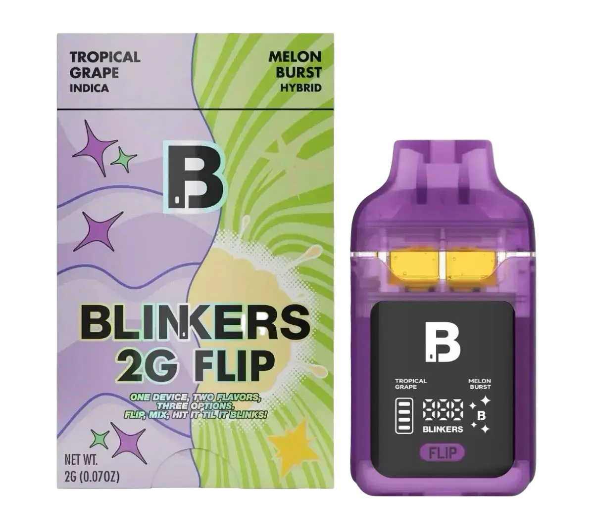 2G THCA Disposable Dual Chamber | Tropical Grape (Indica) X Melon Burst (Hybrid)